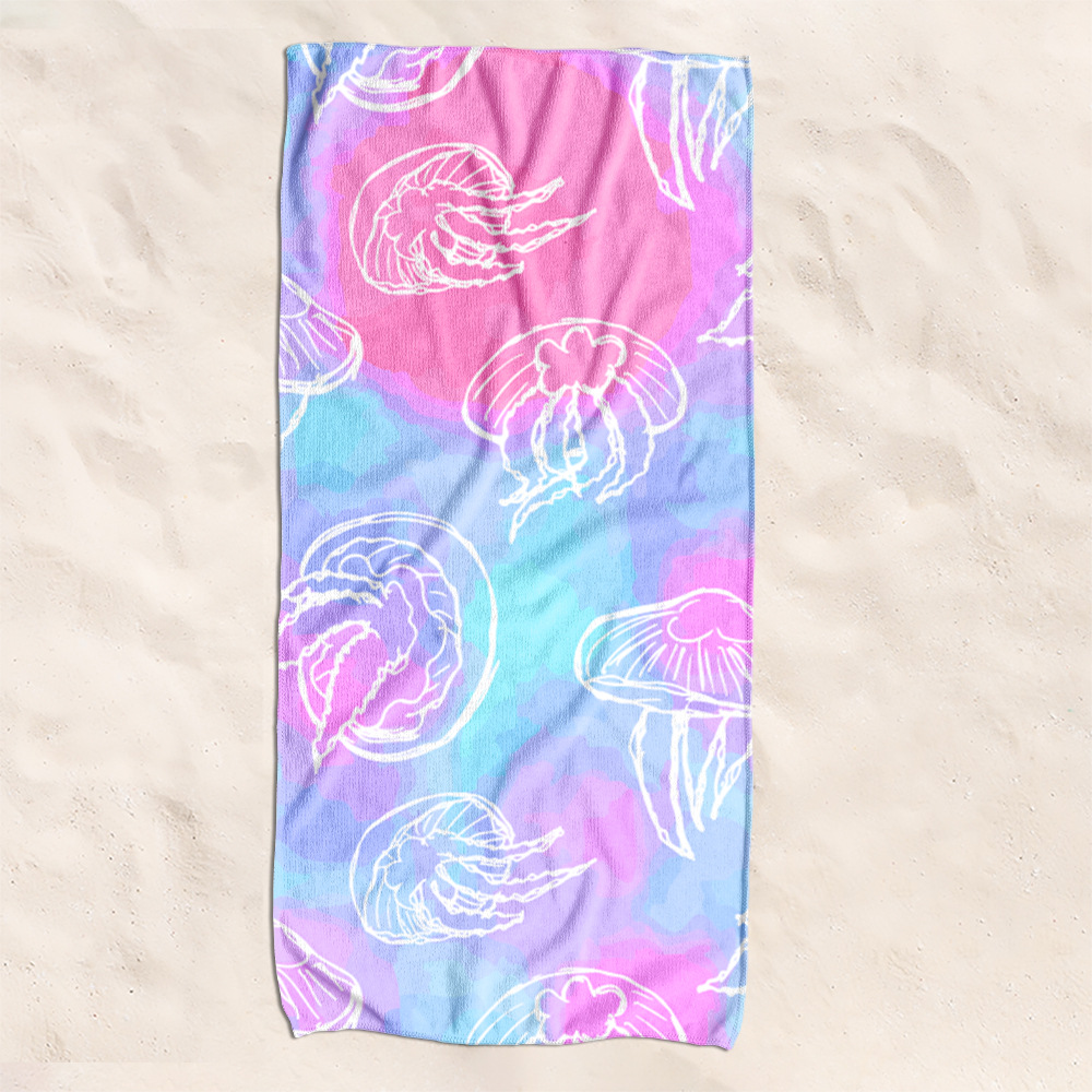 Toallas de playa transfronterizas para nadar toallas de baño de playa baño acondicionamiento físico para hombres y mujeres toallas de secado rápido convenientes