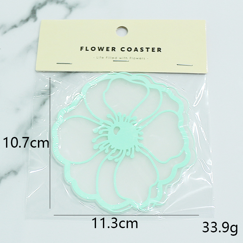 Posavasos de aislamiento térmico creativo de dibujos animados posavasos de goma suave de PVC posavasos antideslizantes y fáciles de enjuagar logotipos impresos posavasos de goma suave resistentes a altas temperaturas