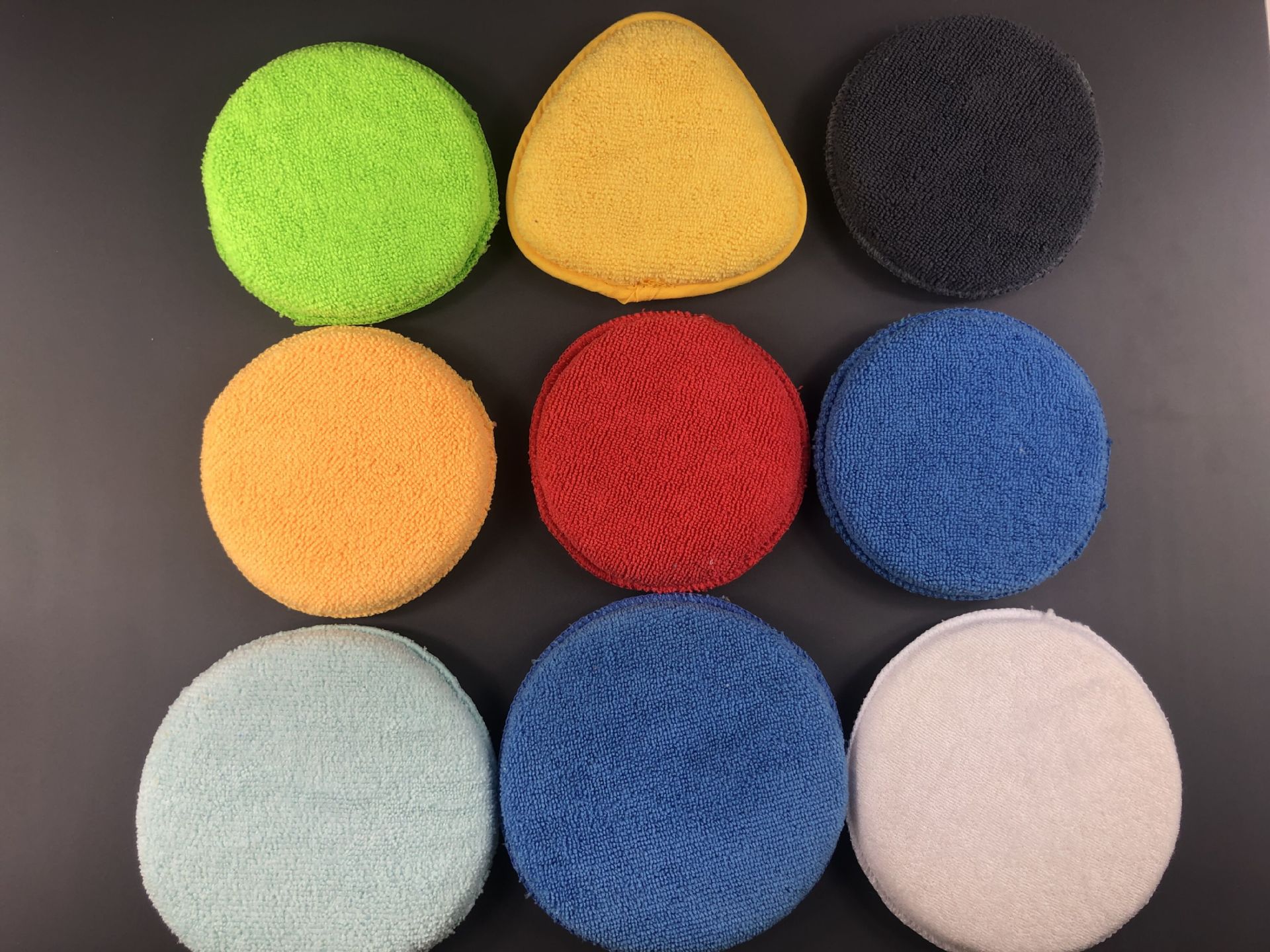 超细纤维抛光打蜡小海绵 带口袋打蜡圆饼 便于擦拭涂匀
