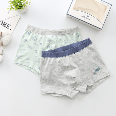 Flaky clouds 21 new pattern children Underwear CUHK printing Flat angle Underwear Boy Pants A box of Two wholesale