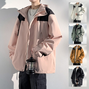 Charge Jacket Men's Spring and Autumn Casual Clothes American Fashion Brand Outdoor Sports Boys Hooded Work Jacket