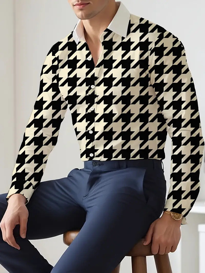 2024 nuevos hombres japoneses de alta gama geométricos sueltos tops de otoño de moda se pueden usar afuera MB12