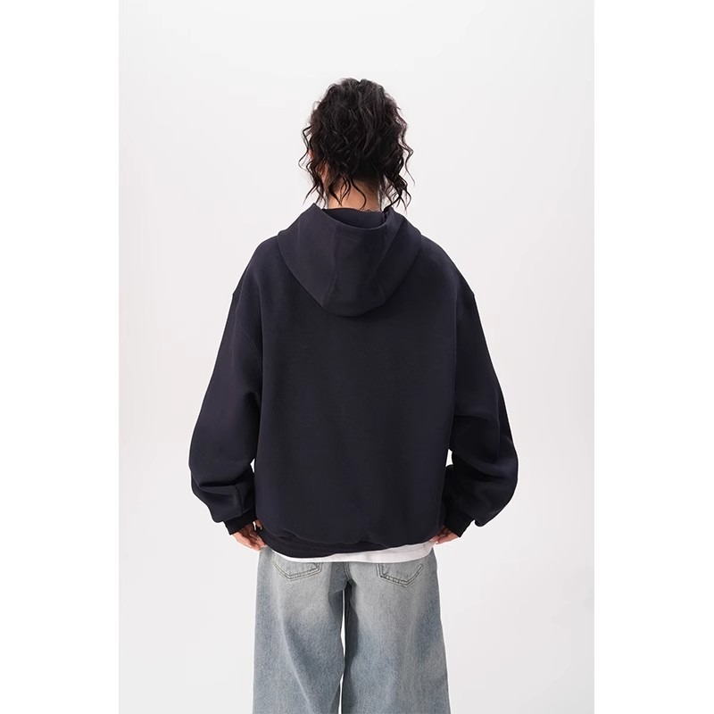 Felpa con cappuccio unisex in stile Hong Kong – Stile streetwear oversize con bottoni (M-3XL, 2 colori)_voghion.com