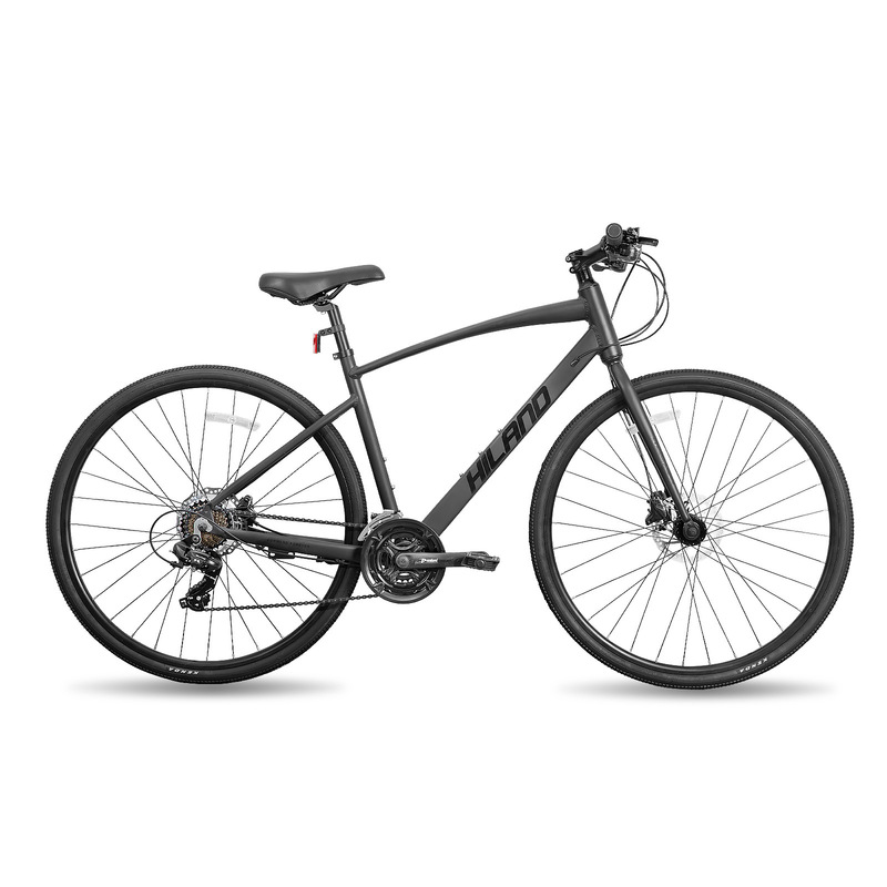 700C flat-handlebar road bike with aluminum alloy frame, front and rear disc brakes, size M, for beginners and advanced users, suitable for urban commuting 700C flat-handlebar road bike with aluminum alloy frame, front and rear disc brakes, size M, for beginners and advanced users, suitable for urban commuting