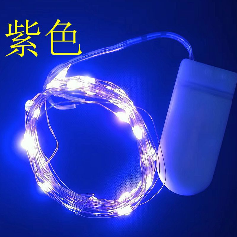 Botón de alambre de cobre LUZ DE Navidad color luz de la estrella de la torta de La Flor de la caja de regalo decoración ola Bola de juguete flash Cadena de luz