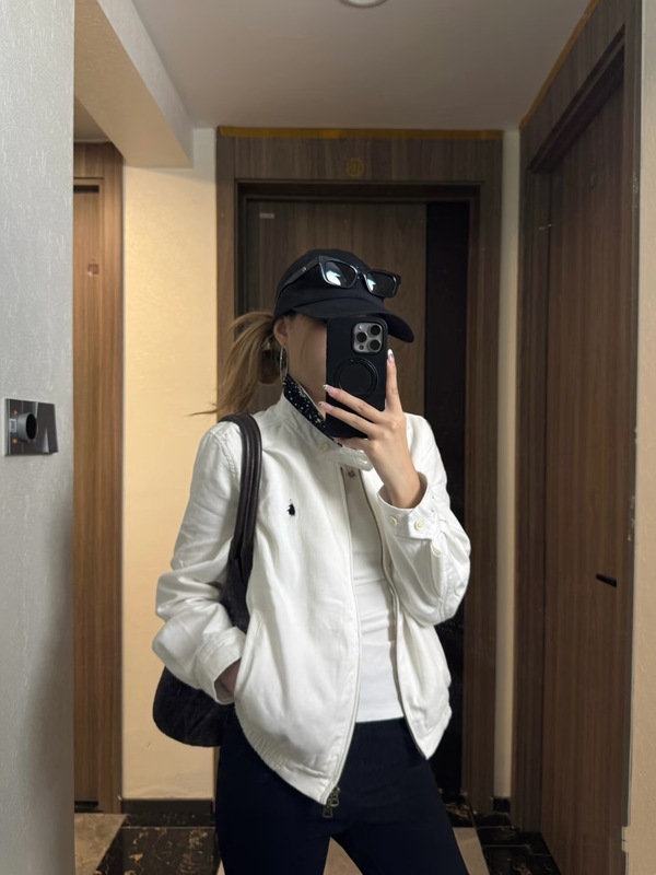 跨境爆款现货高品质RL家女士新款老钱风小马刺绣夹克外套时尚百搭|undefined