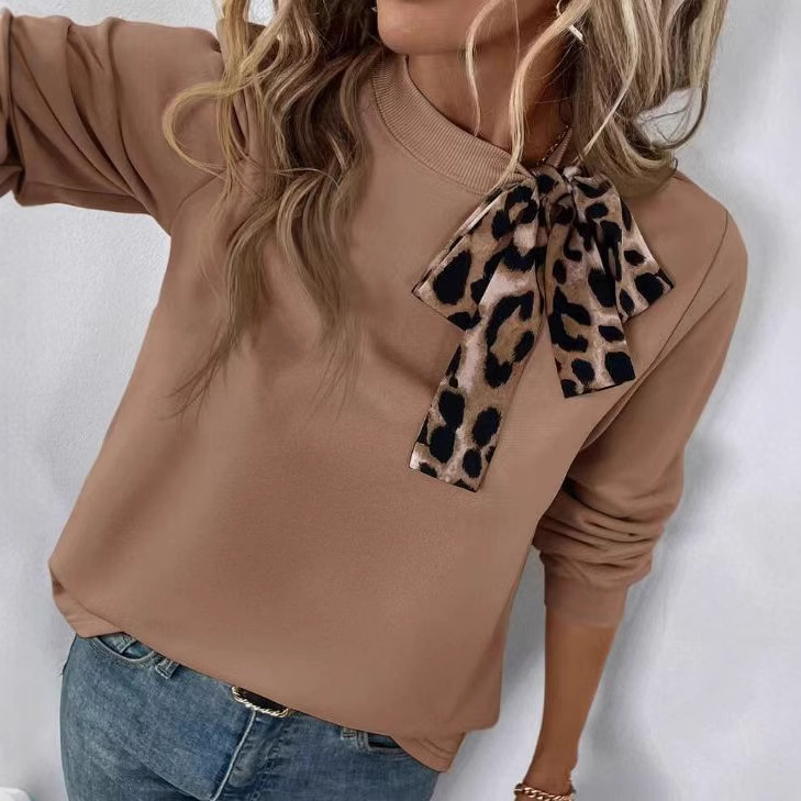 Sudadera de Manga Larga con Cuello Redondo para Mujer de Poliéster Casual