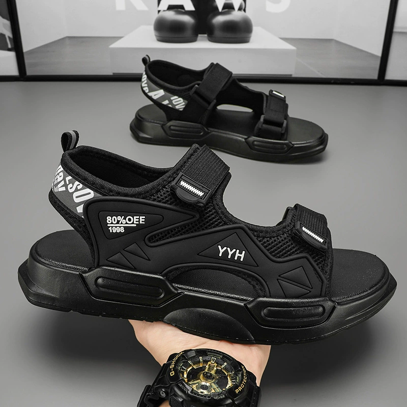 Trend summer sandals, men's sports beach footwear for leisure, non-slip slippers, soft sole