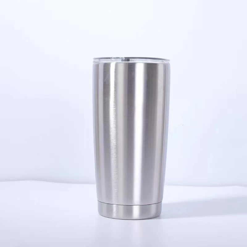 Transfronterizo 20oz taza de coche 304 de acero inoxidable de pulverización de plástico de doble capa de vacío coche helado taza bebida cerveza taza de vacío