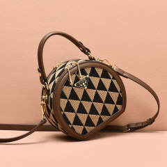 Ladies' Small Handbag with Baggy Texture, 2024 Spring New Trend Single Shoulder & Crossbody Bag, Fashion Small Round Bag, One Piece Dropshipping