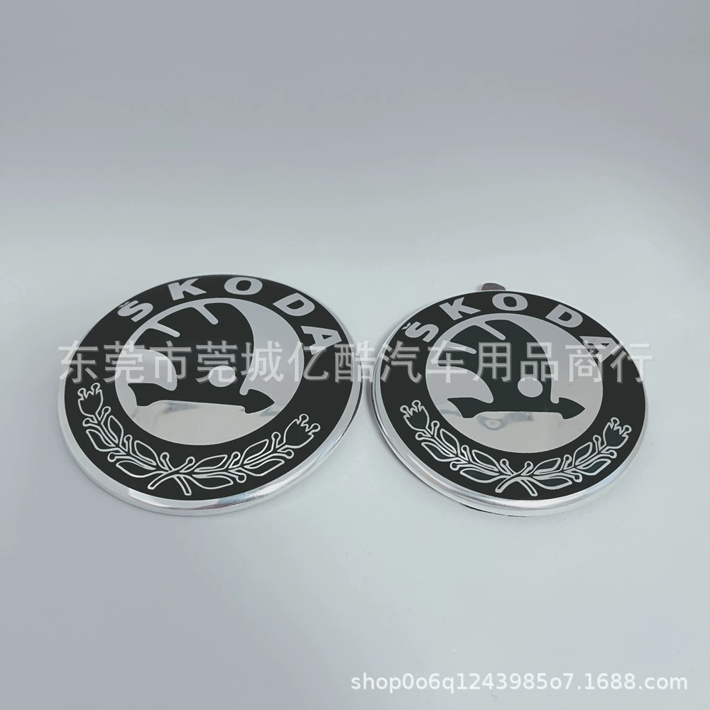 Применимо к переднему и заднему логотипу Skoda Ming Rui Jing Rui передний и задний логотип Средний сетчатый логотип хвост автомобиля 90 мм 80 мм