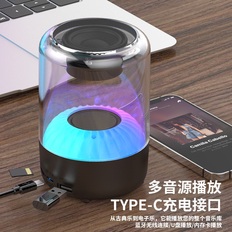 A23智能七彩灯蓝牙音箱家用插卡低音炮大音量高音质A22蓝牙音响|undefined
