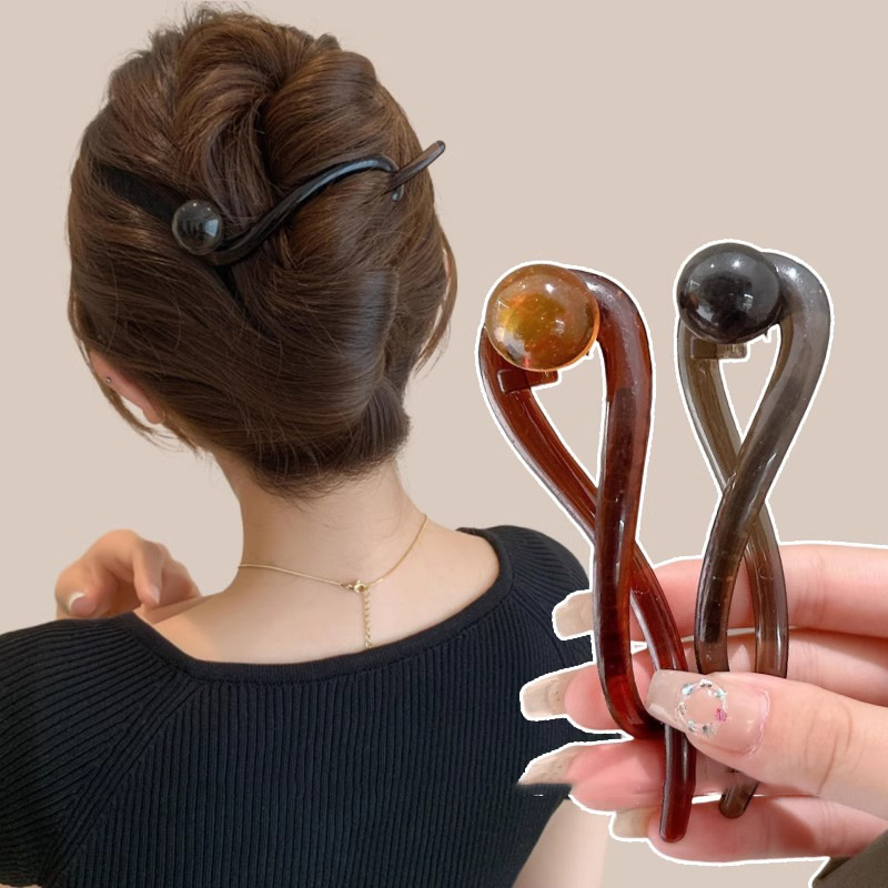 Twist una palabra clip de cabello para mujeres detrás de la cabeza clip de cabello 2024 nuevo estilo de alta calidad medio clip de cabello tiburón adornamiento para el cabello image 5