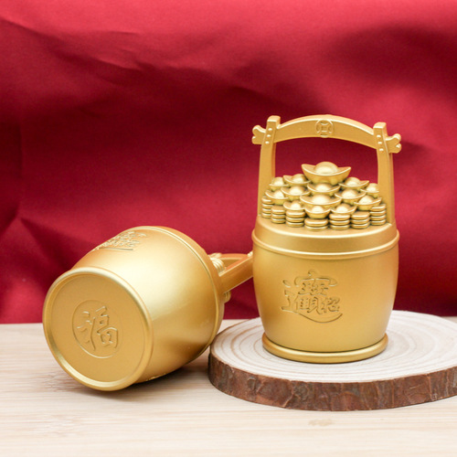 New style bucket of gold large bucket of country ornaments pure brass small bucket craft gift creative retro wholesale