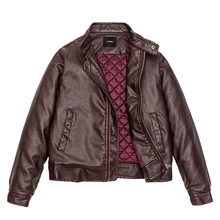 2025冬季新款PU皮棉服男机车棉衣外套立领棉袄