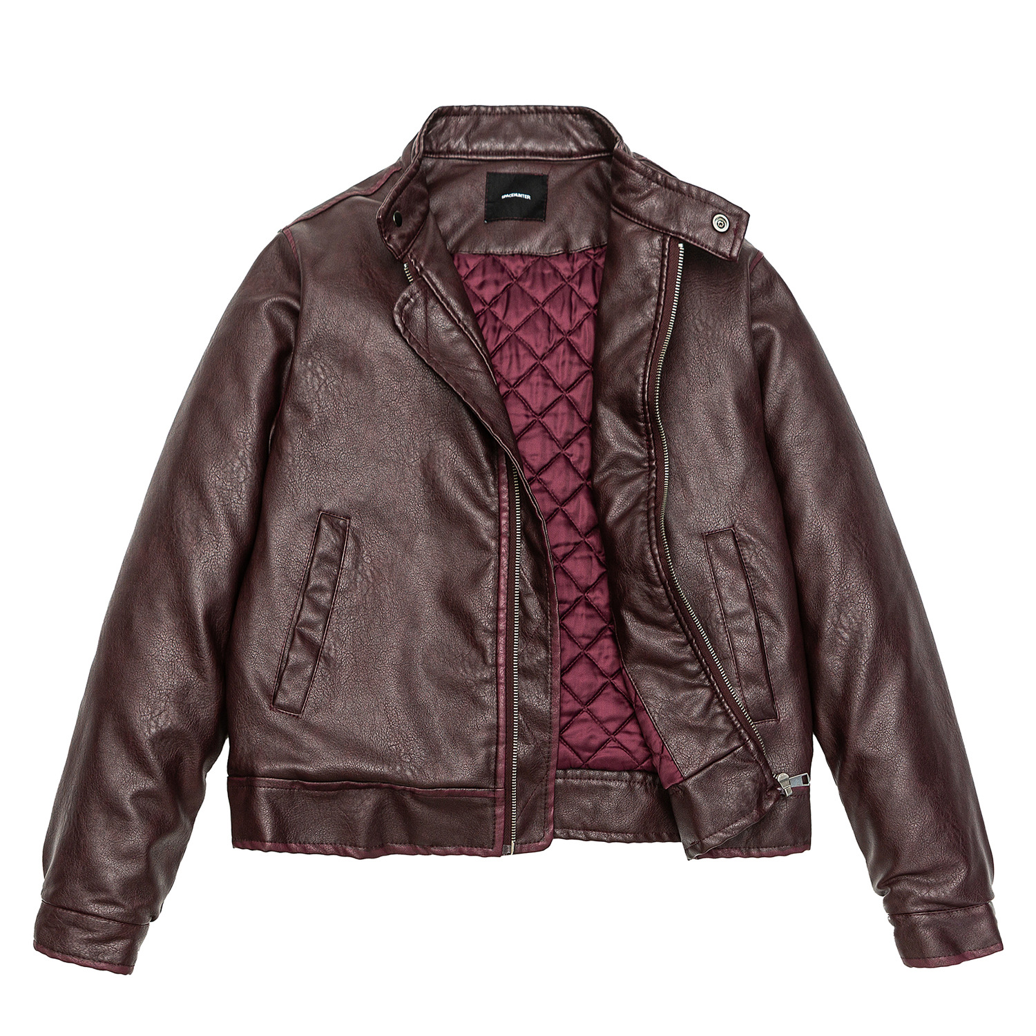 2025冬季新款PU皮棉服男机车棉衣外套立领棉袄