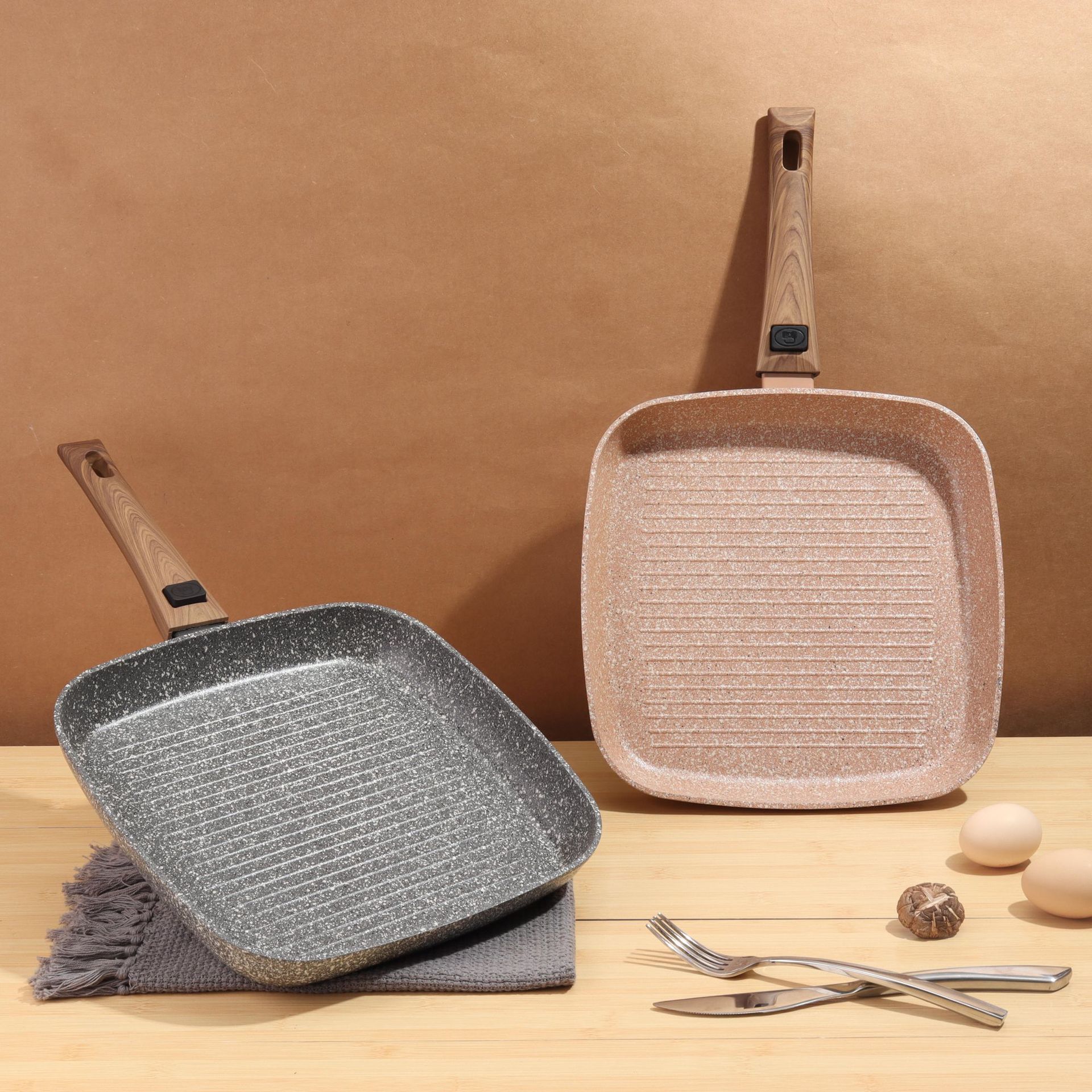 Yipin hongde maifan piedra sartén antiadherente hogar desayuno pan huevo filete sartén fábrica al por mayor