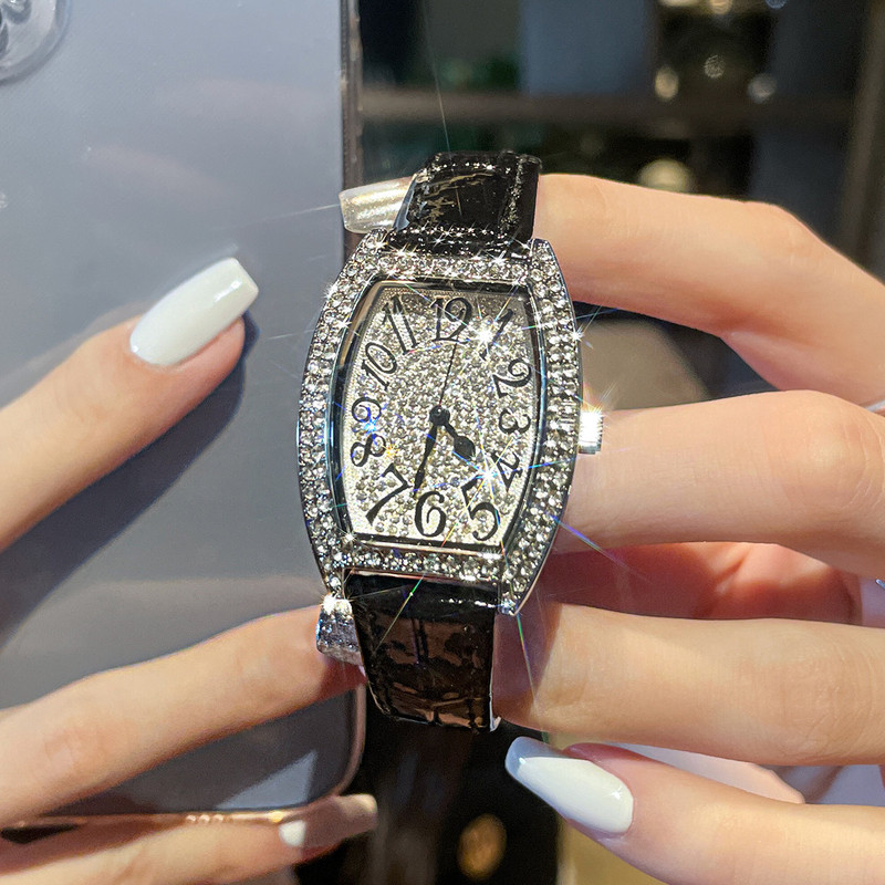 Ciloa Luxury Brand Genuine Watch for Women, Full Diamond Light Luxury Tiktok Cross-Border Custom Watch