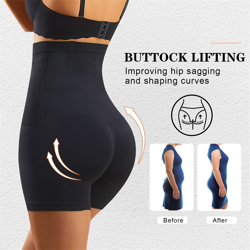 OUmeijia más tamaño cadera levantamiento del vientre que forma los pantalones de las mujeres levantamiento de la cadera pecho presión cintura alta vientre que forma el cuerpo de la cintura alta ropa interior