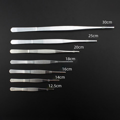 304不鏽鋼彎頭敷料鑷子實驗解剖組織鑷棉球夾子多肉小鑷子批發