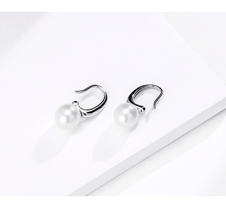 Simple Style Water Droplets Sterling Silver Earrings Plating 925 Silver Earrings 1 Pair display picture 4