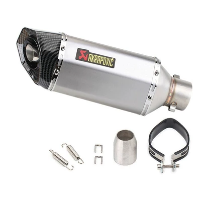 scooter modified exhaust pipe tail, Motorcycle exhaust pipe - 305mm-silver