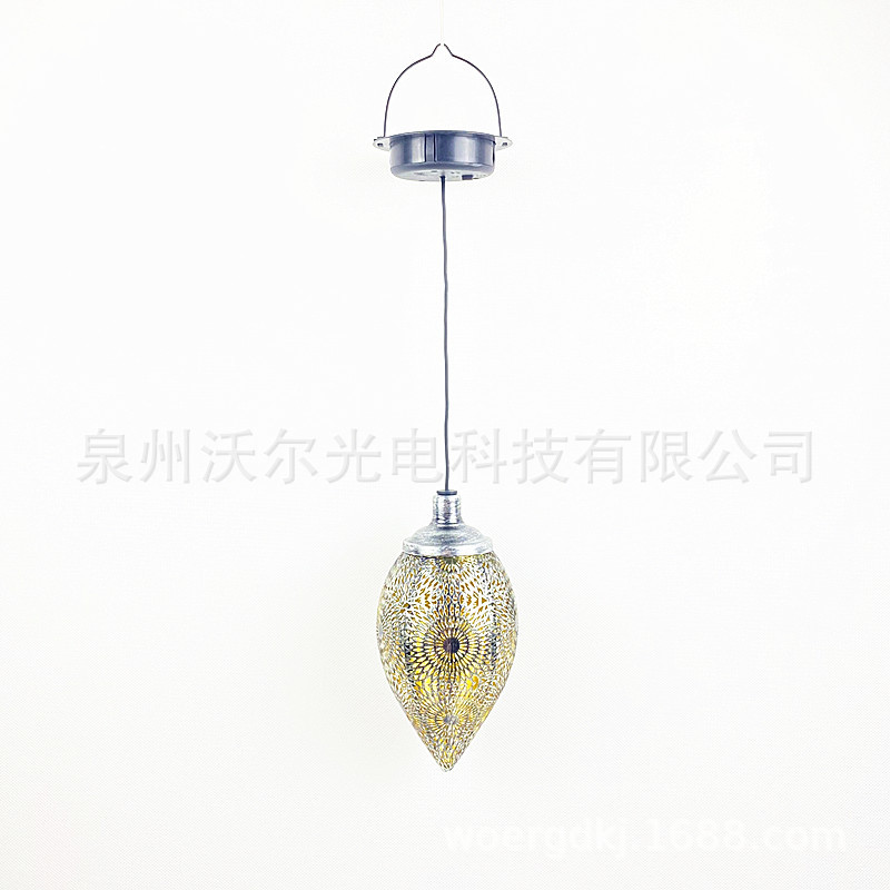 亚马逊热销LED 印第安曼茶罗镂空水滴吊灯 户外庭院装饰 防水IP65