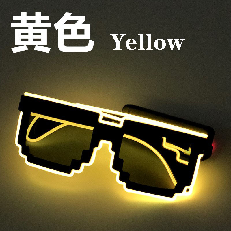 Gafas de sol LED para fiestas, estilo mosaico, geniales, brillantes, para día y noche, ambiente disco, KTV, bar, discoteca