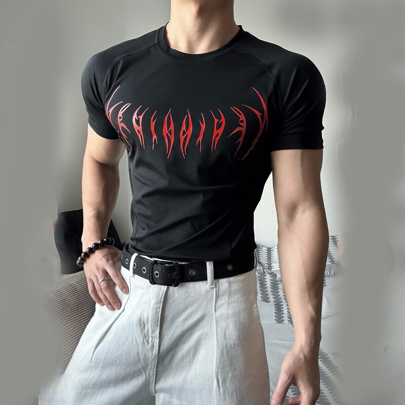 Venom Reveals Battle Suit Ice Silk Sports Quick-Drying Short-Sleeved T-Shirt Cool Sleeve Fitness High-Elastic Training Top for Men