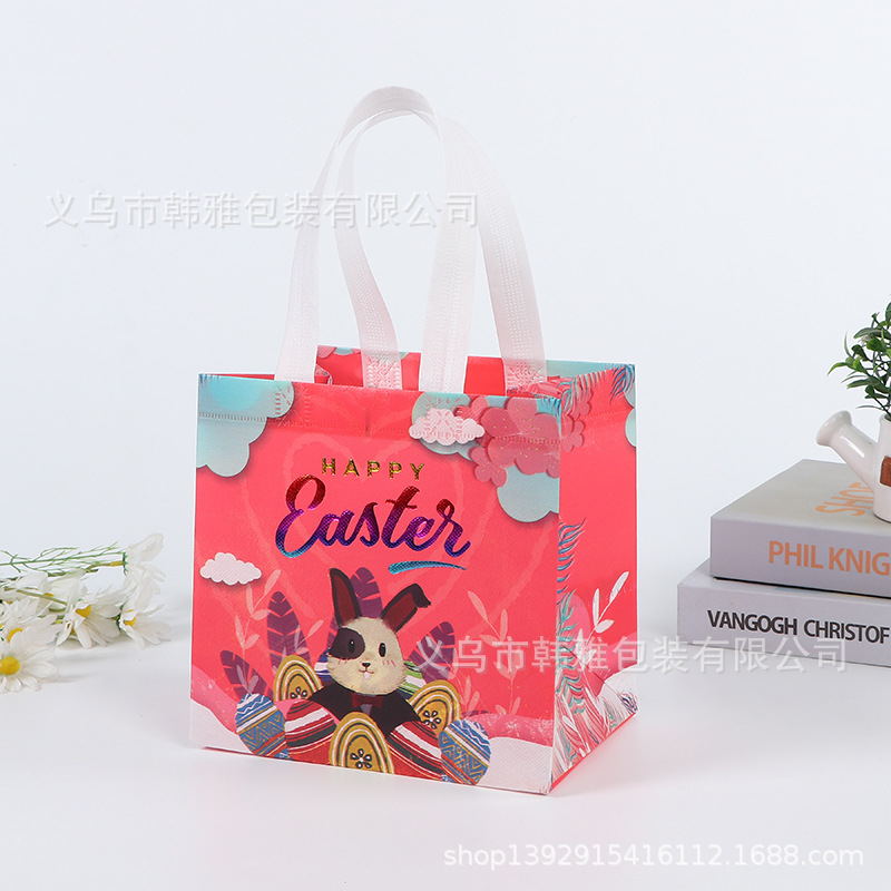 Transfronterizo en stock Bolsa de regalo de Pascua Bolso de dibujos animados no tejido Bolso de decoración de fiesta tridimensional grande traje