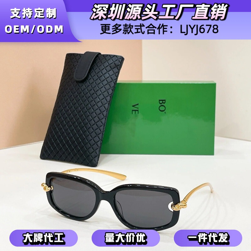 Bv Fashion Cat-Eye Frame Sunglasses Trendy Men's European and American Style Female Celebrity Same Style Acetate Sunglasses Bv1440Sa