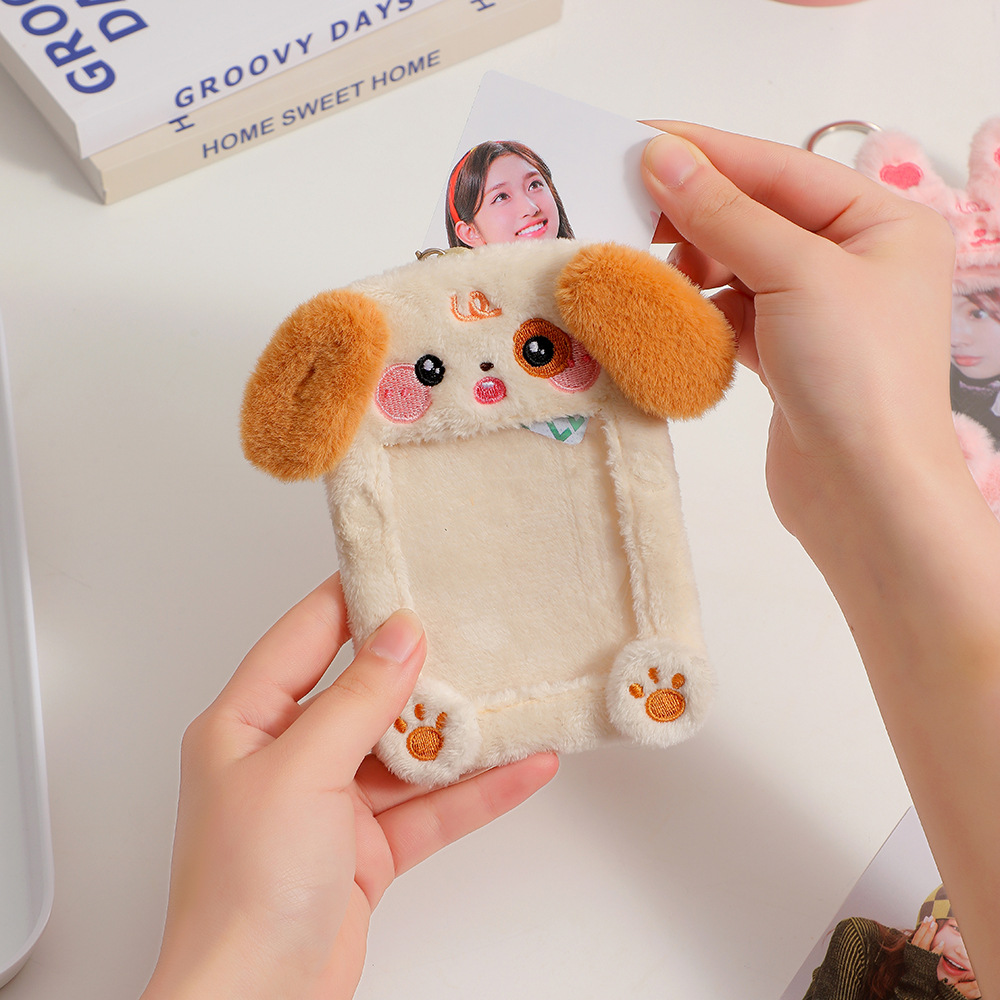 Women's Animal Cartoon Imitation Dehaired Angora Open Card Holders display picture 2