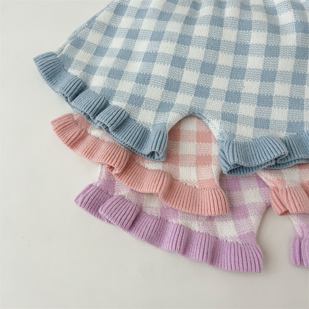 2024 Ediție coreeană nouă, guler toamnă/iarnă, pulover pentru fete, pantaloni scurți, stil la modă, carouri_voghion.com