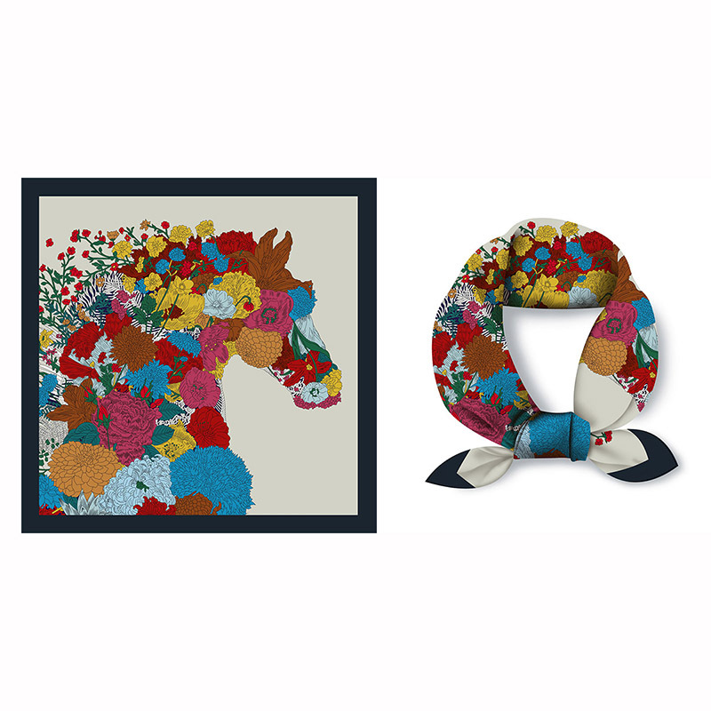 53cm bufandas mujeres moda verano Joker decorativo Cuello pequeño bufanda de pelo con bufanda delgada