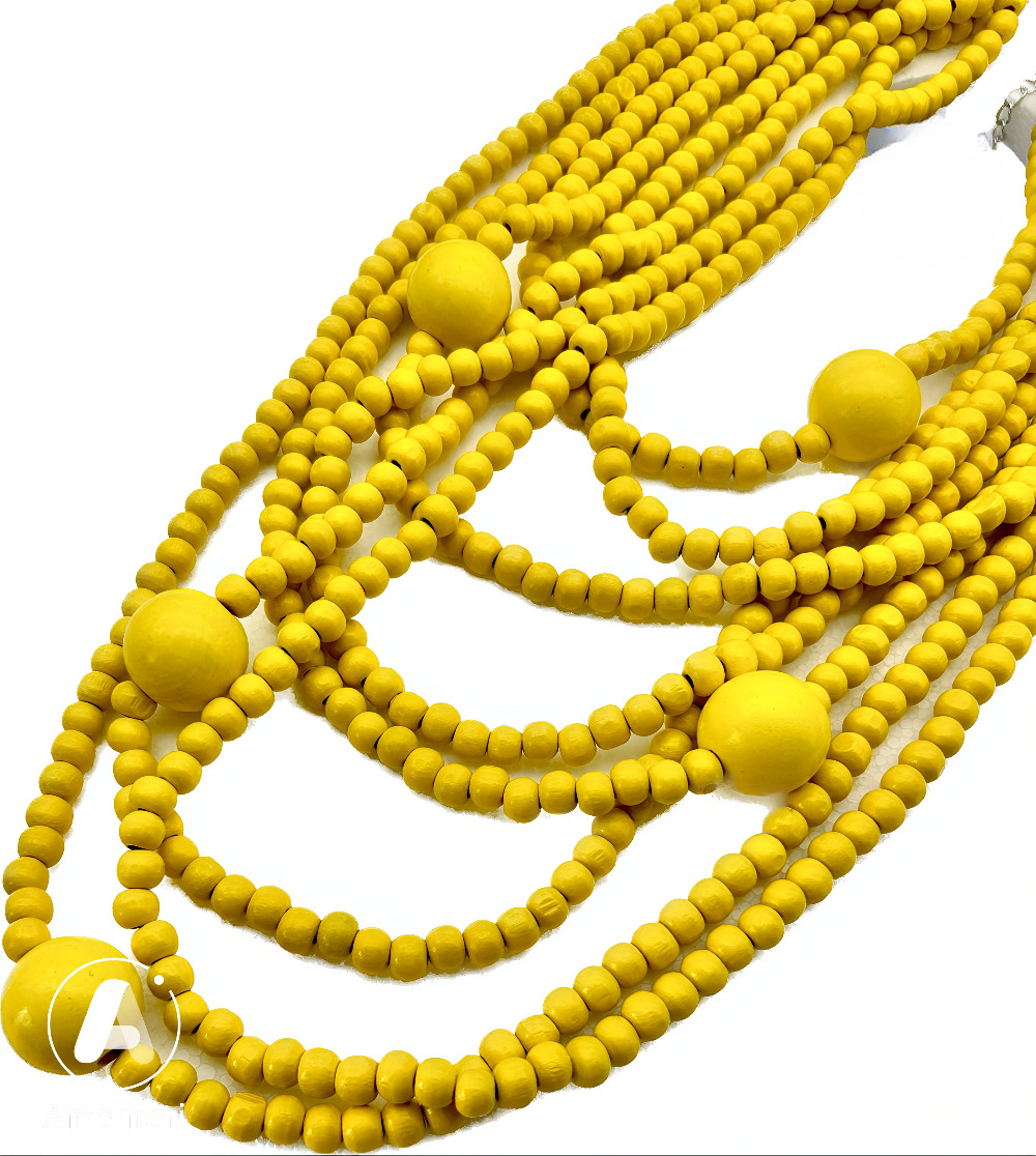 159g Weight Sweater Chain Classification Wood Chain Material 1 Piece Quantity Holiday, Daily Occasion Wood Material Round Pattern Women's Gender Beaded, Stoving Varnish Design Casual, Ethnic Style Style Casual Ethnic Style Round Wood Wholesale Sweater Chain 7