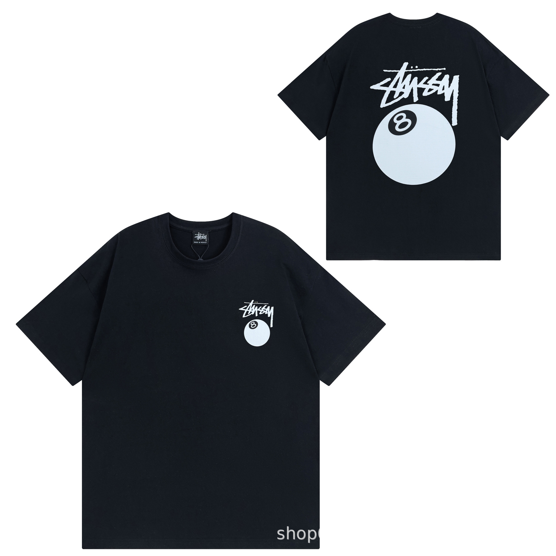 thumbnail for A dropshipping tide brand Stussy short sleeve t-shirt correct high version seamless cylinder cloth foreign trade cross-border