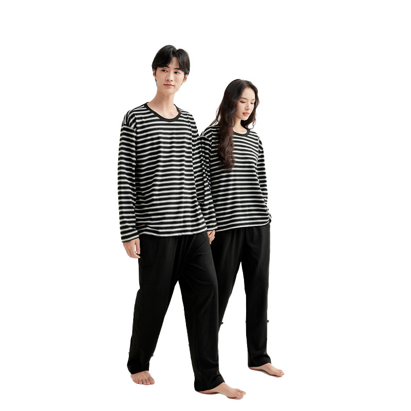 秋冬季280克加厚保暖假二件睡衣男居家舒适家居服男士可外穿套装|undefined