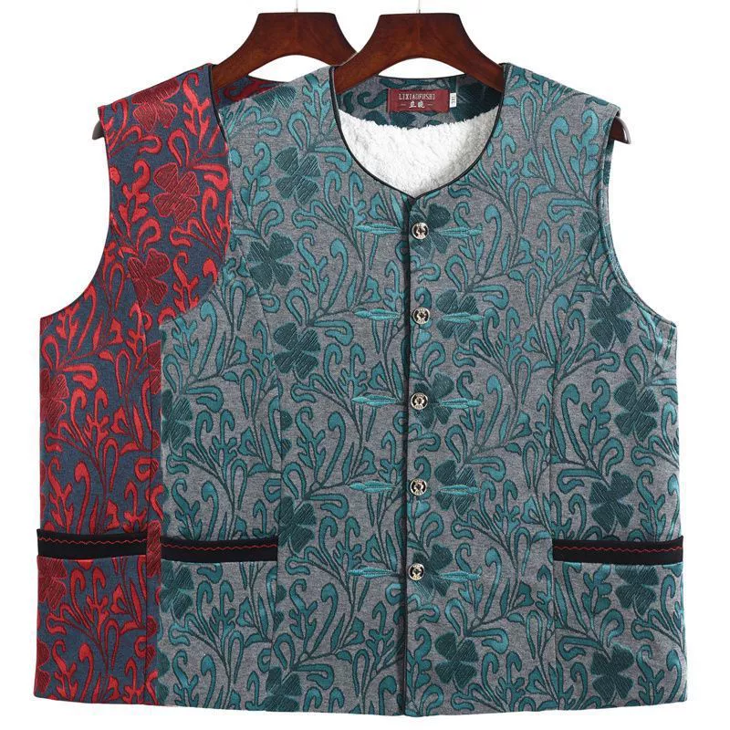 Весенний и осенний зимний жилет кардиган для пожилых женщин в костюме бабушки с бархатным жилетом