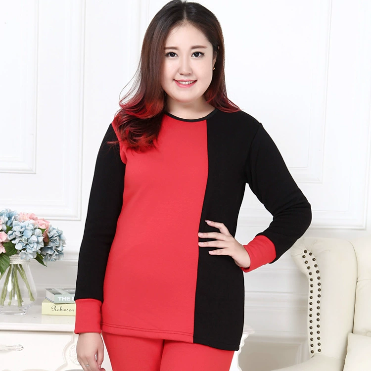 Женская одежда больших размеров на флисовой подкладке, зимнее толстое эластичное не перевернутое бархатное женское нижнее белье с термострочкой сверху, генерация волос