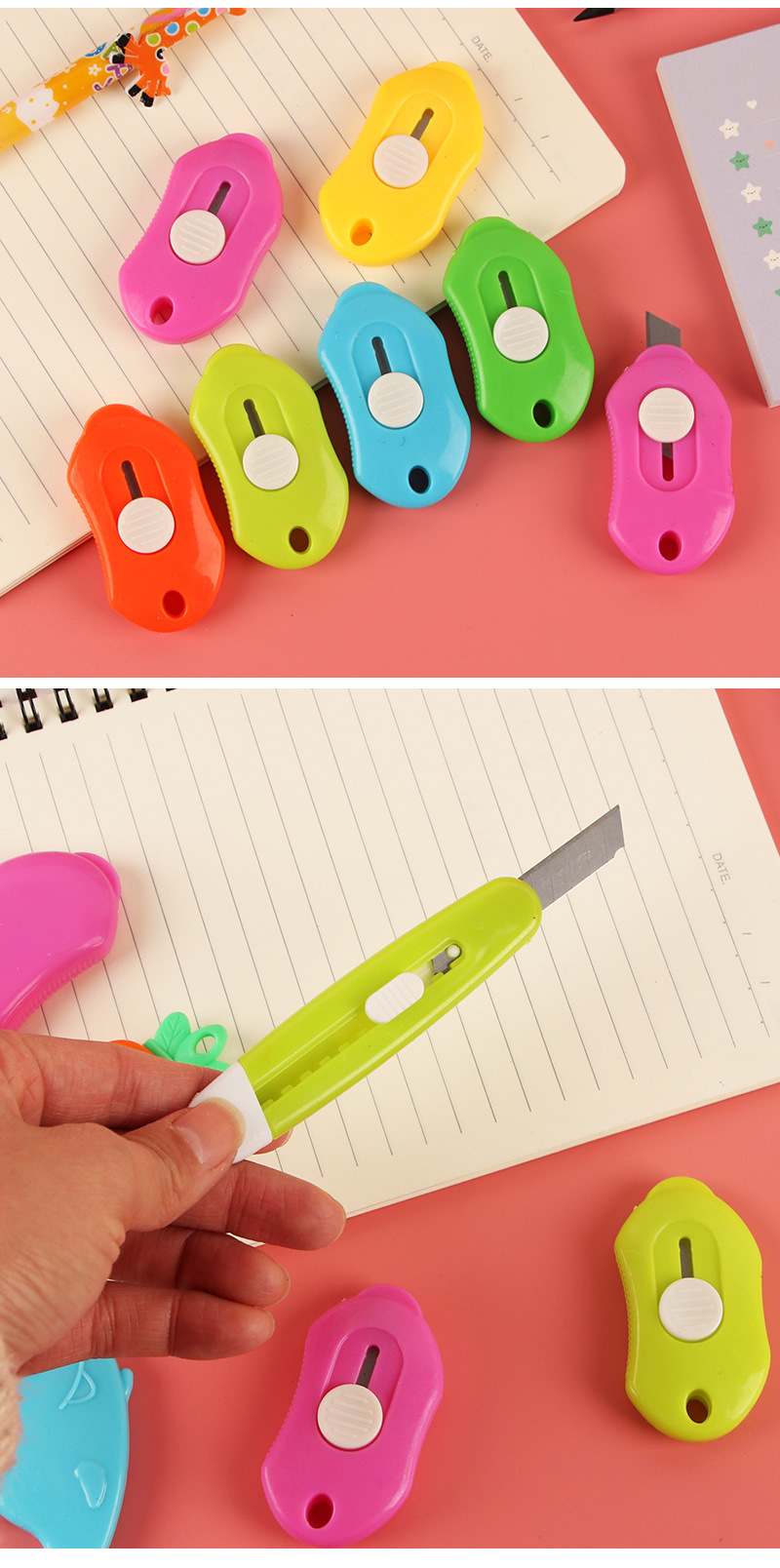 迷你美工刀便携小号快递开箱刀可爱造型拆信封办公裁纸美工刀详情10