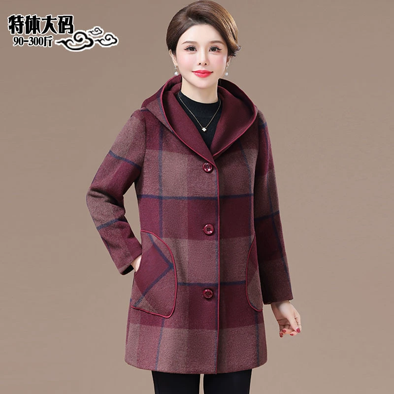 Новая свободная большая версия с вышивкой и капюшоном, свободная большая версия, хлопковое прессованное кашемировое пальто из хлопка, большое очень толстое
