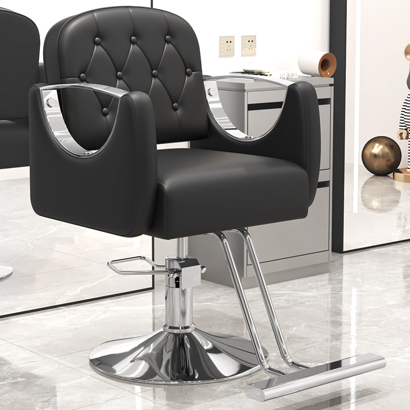Fábrica directa de sillas de peluquería taburetes de peluquería asiento giratorio elevador para salón de peluquería silla de corte de pelo giratorio