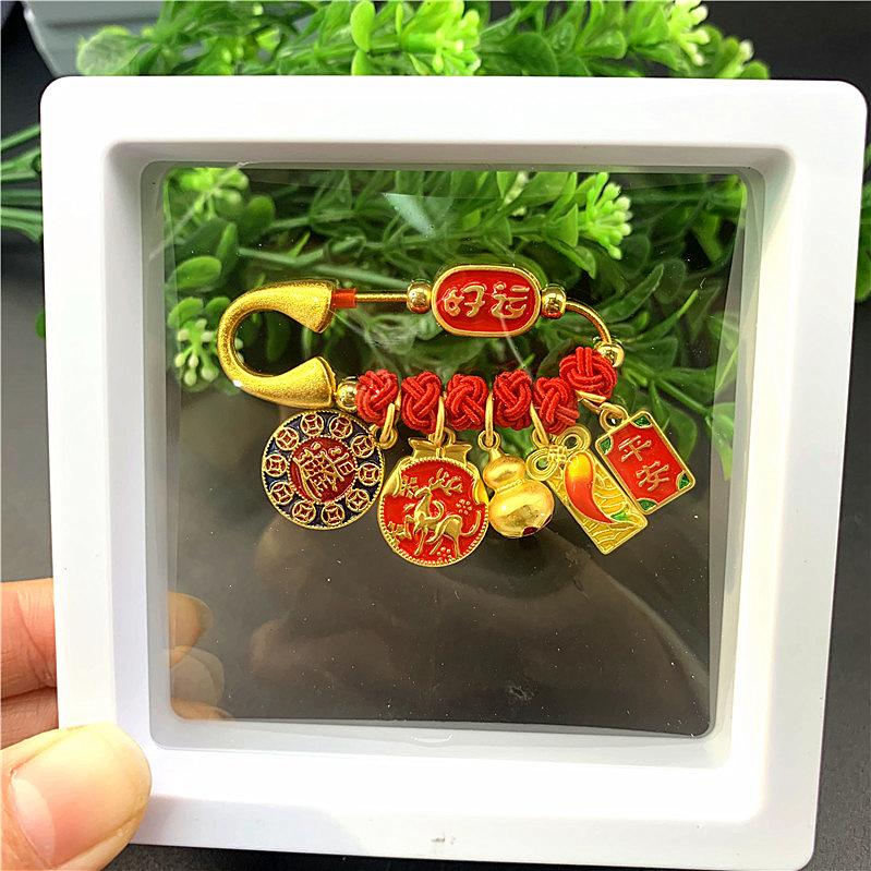 子供の驚き安全ピンの携帯ストラップ赤ちゃんの驚き防止レトロなアクセサリーのペンダント妊婦の平安ブローチ