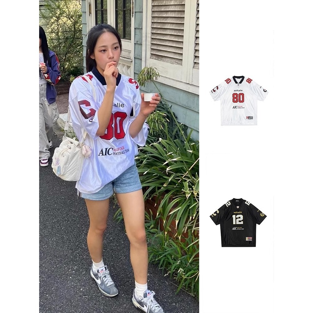 Summer New American-style Printed Loose Short-sleeve Jersey T-shirt, Street Sports Casual T-shirt For Men_viptrois.com
