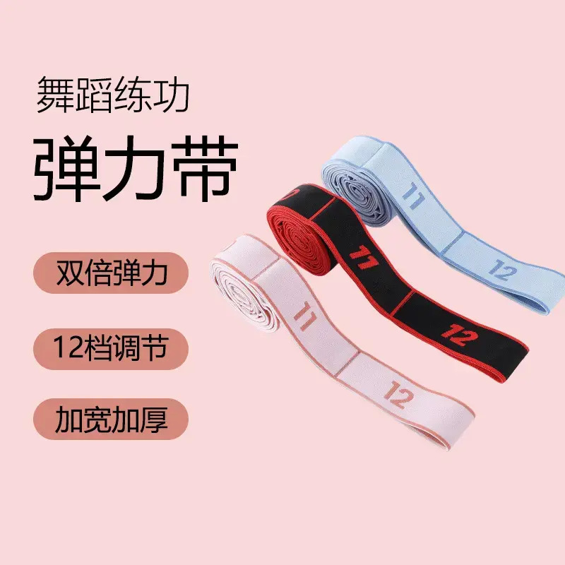 Exercise Segmented 12-Section Adjustable Resistance Bands, Stretching Resistance Bands, Home Resistance Training Elastic Bands, Leg Exercises