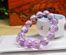 天然玻利维亚紫水晶手串饰品16mm直播跨境自戴送礼佳品特价推荐