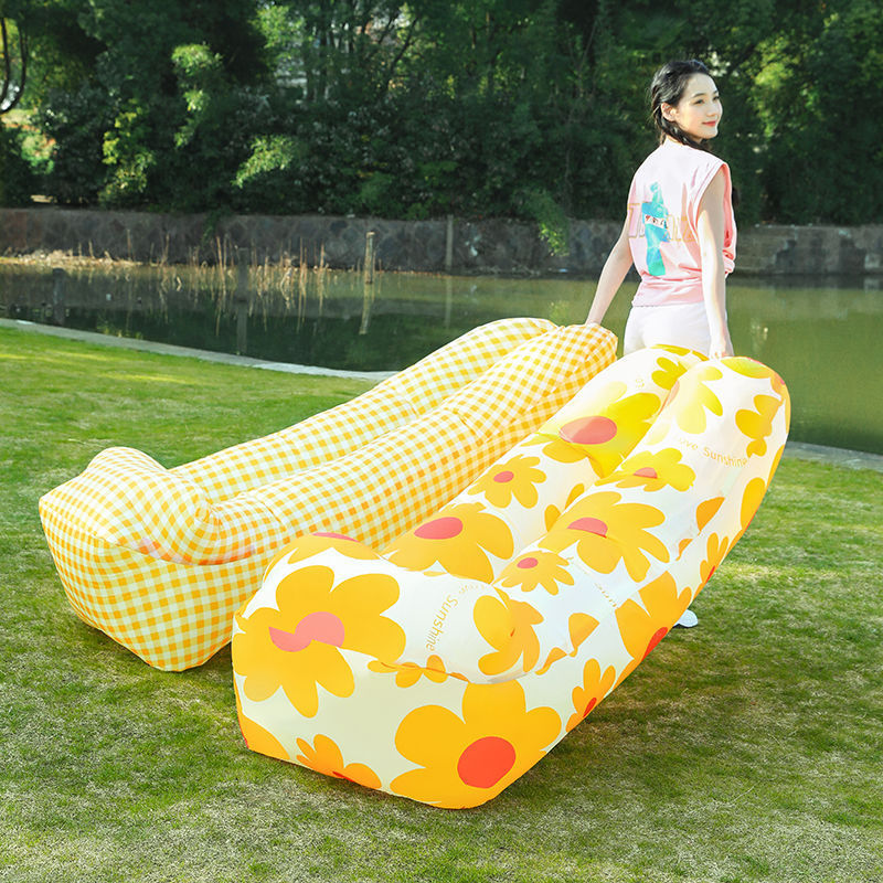 Outdoor Lazy Inflatable Sofa Air Mattress Single Recliner Portable Camping Nap Music Festival Camping Supplies