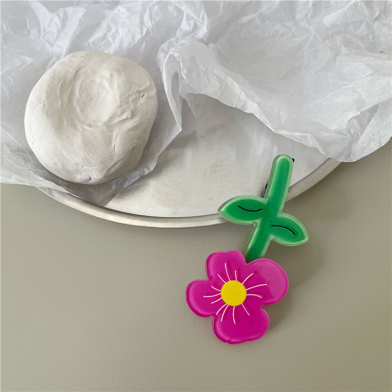 Simple Style Flower Arylic Hair Clip display picture 3