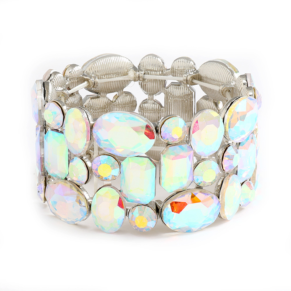 Style Simple Ovale Strass Alliage De Gros Bracelets display picture 1