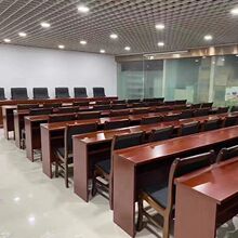 大会议室主席发言台实木办公现代双人培训会议桌椅组合员工长条形
